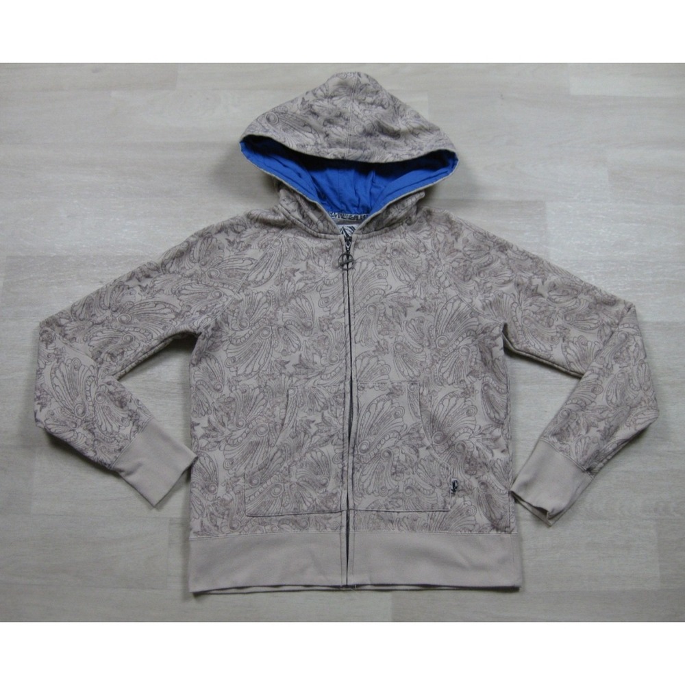 Y2K Volcom Zip Hoodie Women's (L) "Wallpaper Vintage" Grunge Skate 2000s - Picture 1 of 12